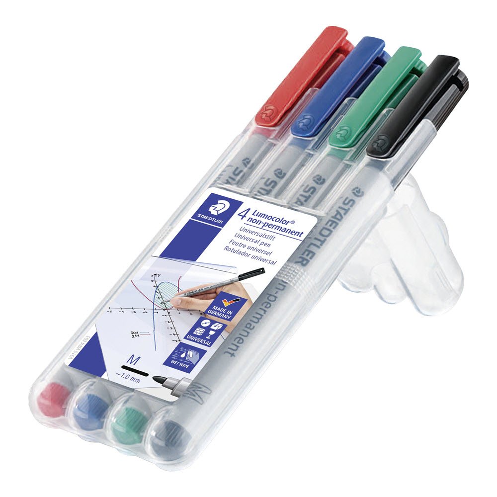 Lumocolor&reg; non-permanent pen 315 WP4, 4 farver